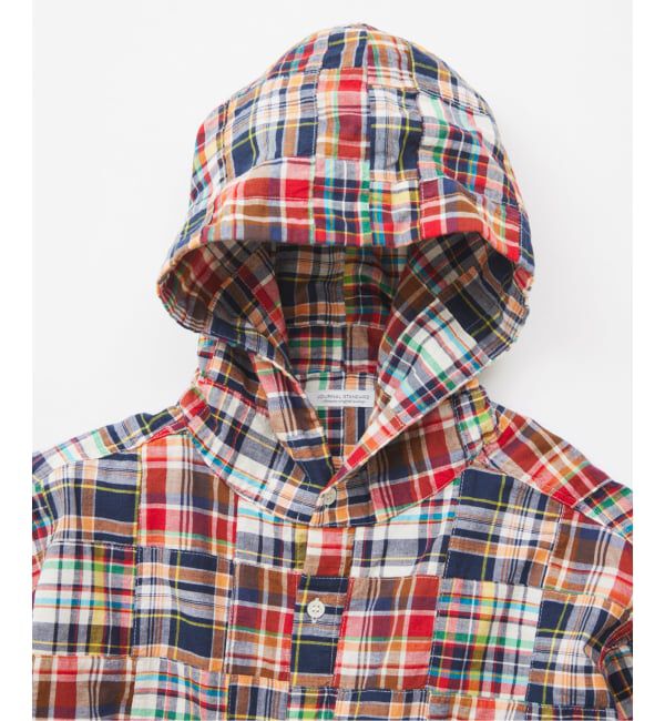 JOURNAL STANDARD「パッチ マドラス チェック フーディ シャツ」|シャツ・ブラウス|