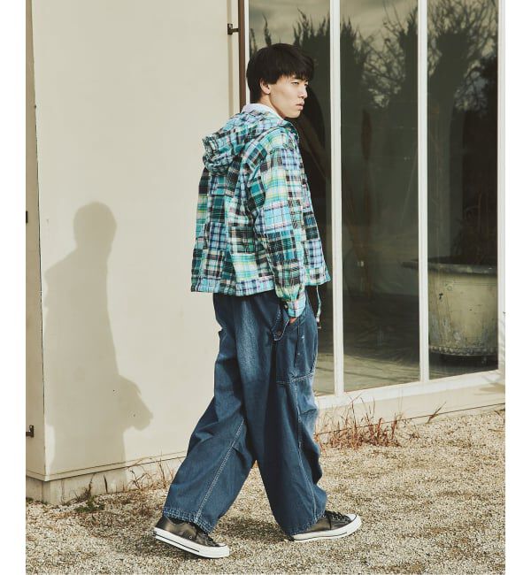 JOURNAL STANDARD「パッチ マドラス チェック フーディ シャツ」|シャツ・ブラウス|