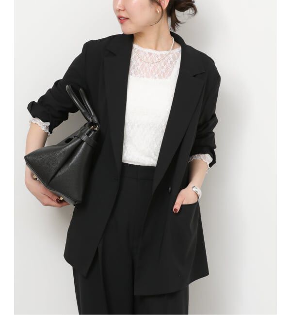 JOURNAL STANDARD relume「［UVカット / 防シワ］ウォッシャブルストレッチテーラードジャケット」|テーラードジャケット|ブラック