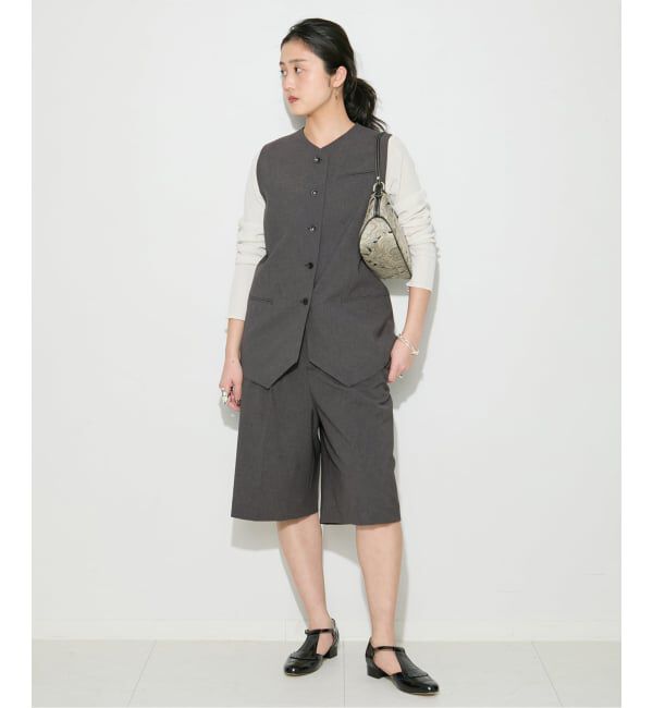 journal standard L'essage「ウーリーノライトノーカラーベスト」|ダウンベスト・ベスト|