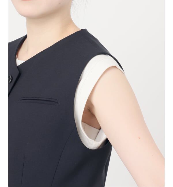 journal standard L'essage「ウーリーノライトノーカラーベスト」|ダウンベスト・ベスト|