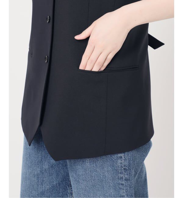 journal standard L'essage「ウーリーノライトノーカラーベスト」|ダウンベスト・ベスト|