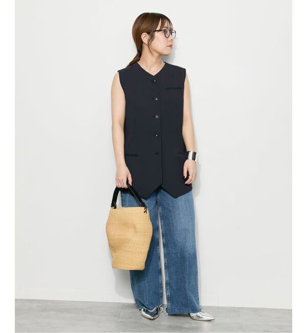 journal standard L'essage「ウーリーノライトノーカラーベスト」|ダウンベスト・ベスト|
