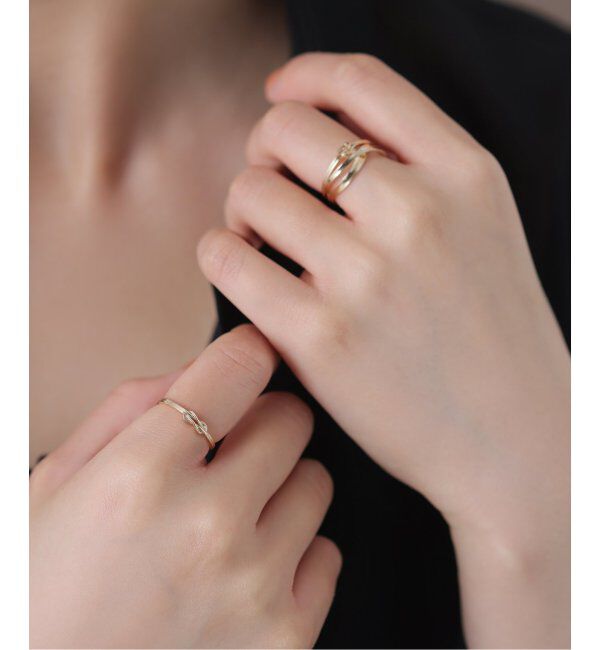 Lilas by Spick&Span「2ラインツイストモチーフリング K10」|リング|