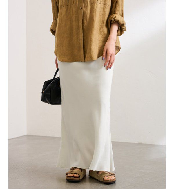 FRAMeWORK「≪追加≫キュプラバイアスサテンロングスカート」|スカート|