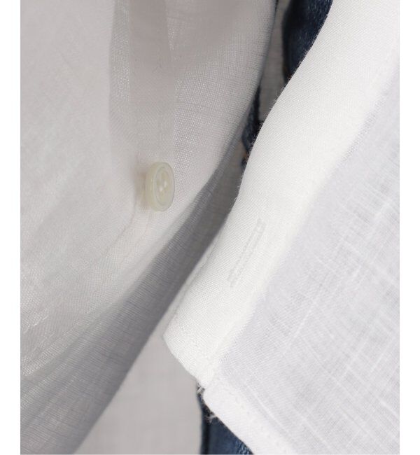 Spick and Span「《ゆったりサイズ》追加 80リネンカシュクール ビッグシャツ」|シャツ・ブラウス|