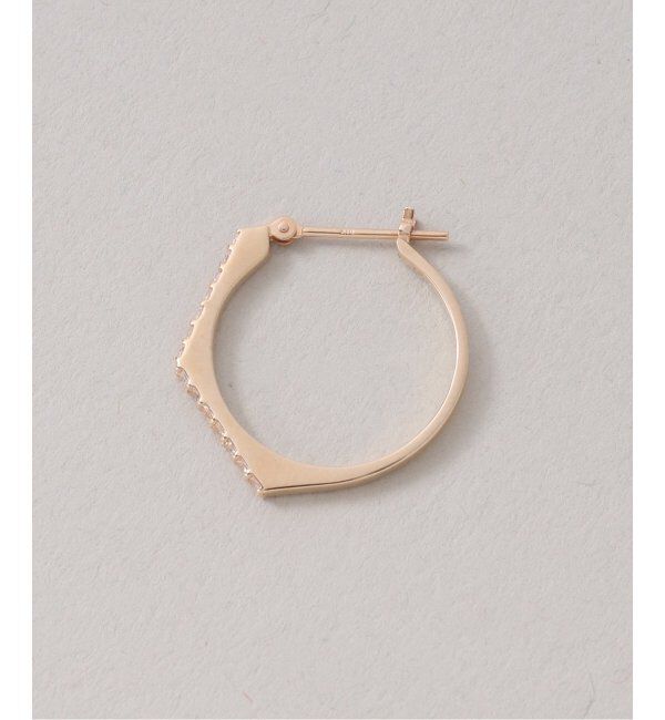 Lilas by Spick&Span「arrowラインホワイトトパーズピアス K10(両耳)」|ピアス|