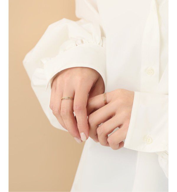 Lilas by Spick&Span「テクスチャー3本リング K10」|リング|