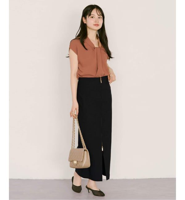 NOBLE「《追加3》RyNyコンフォートストレッチジップタイトスカート」|スカート|