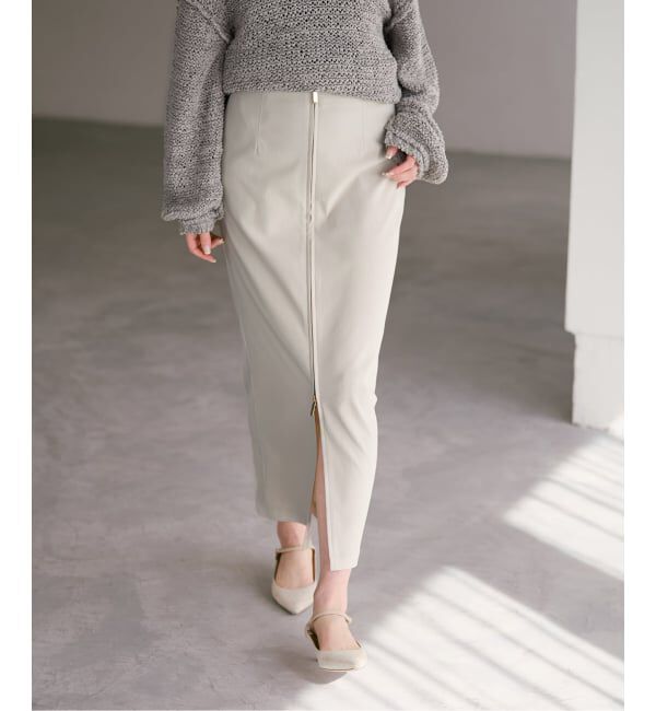 NOBLE「《追加3》RyNyコンフォートストレッチジップタイトスカート」|スカート|