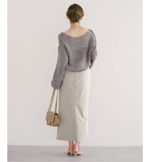 NOBLE「《追加3》RyNyコンフォートストレッチジップタイトスカート」|スカート|