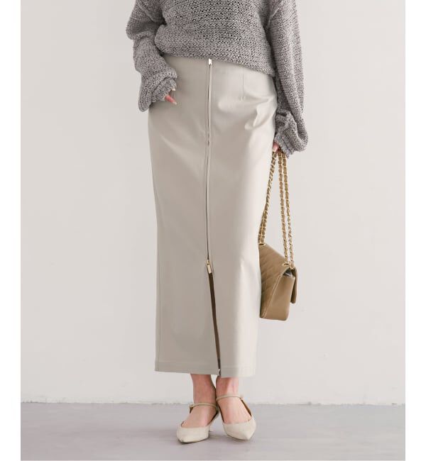 NOBLE「《追加3》RyNyコンフォートストレッチジップタイトスカート」|スカート|