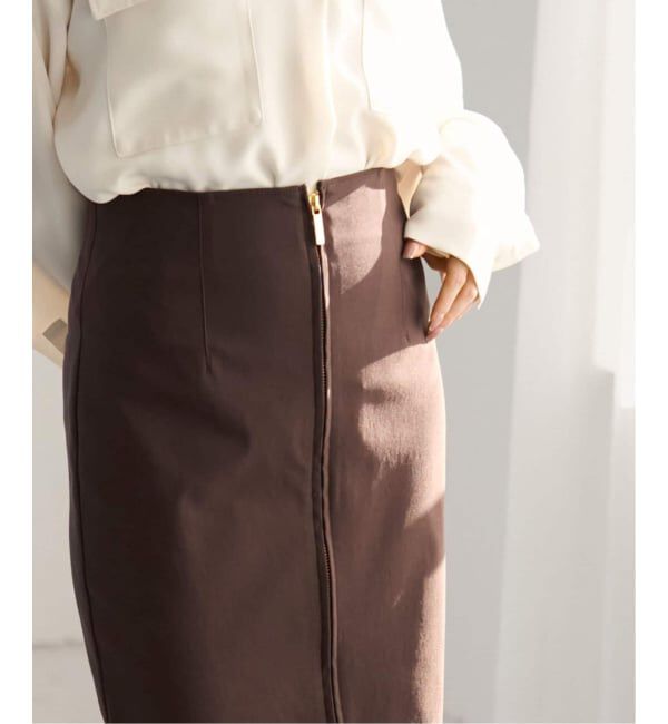 NOBLE「《追加3》RyNyコンフォートストレッチジップタイトスカート」|スカート|