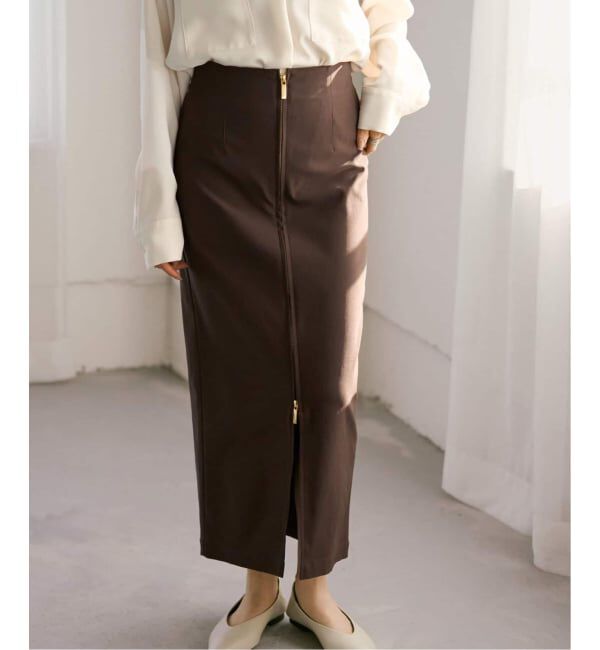 NOBLE「《追加3》RyNyコンフォートストレッチジップタイトスカート」|スカート|