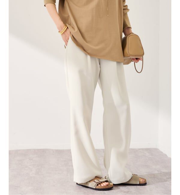 FRAMeWORK「《追加》ライトダブルクロスイージースラックス2」|スラックス|ナチュラル