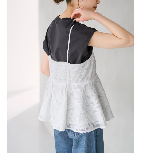 Spick and Span「《一部店舗+WEB限定予約》シアージャガードキャミソール」|キャミソール|