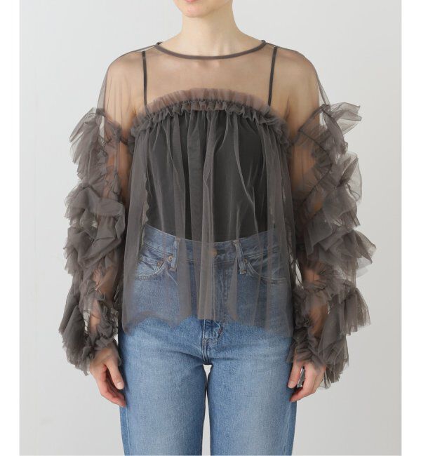  「《追加2》デコラティブチュールトップス」|シャツ・ブラウス|