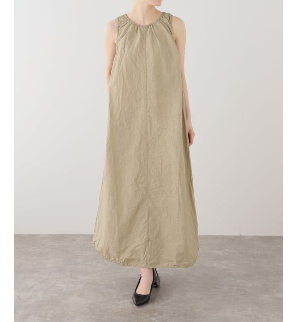  「【洗える】Munich/ミューニック 麻混ノースリワンピース」|ワンピース|