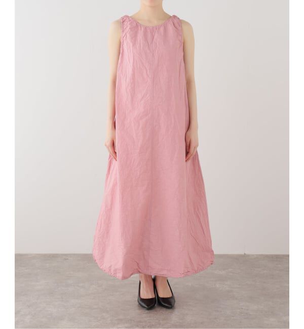  「【洗える】Munich/ミューニック 麻混ノースリワンピース」|ワンピース|