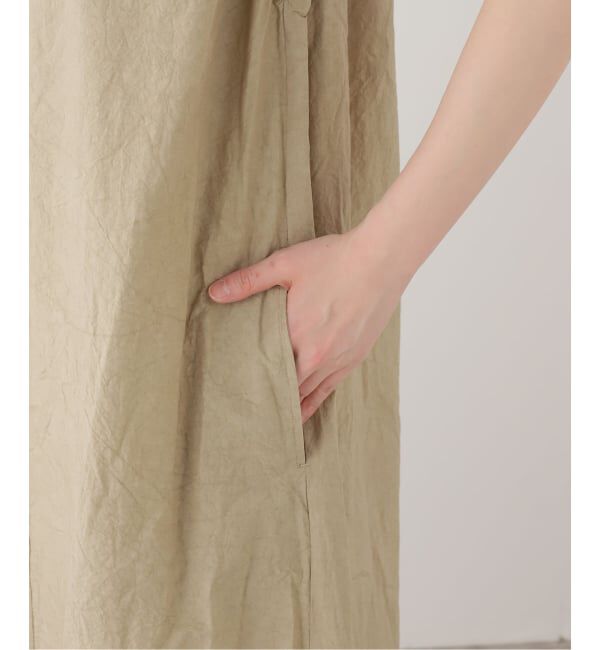  「【洗える】Munich/ミューニック 麻混ノースリワンピース」|ワンピース|