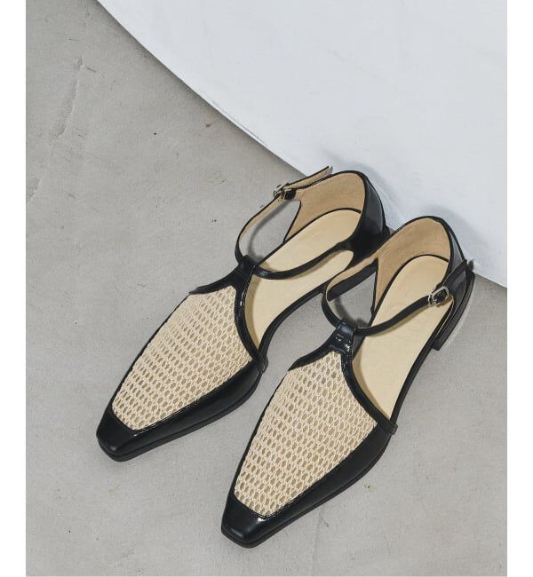 GRISE「GRISEナロースクエアコンビTストラップセパレートフラット」|その他|