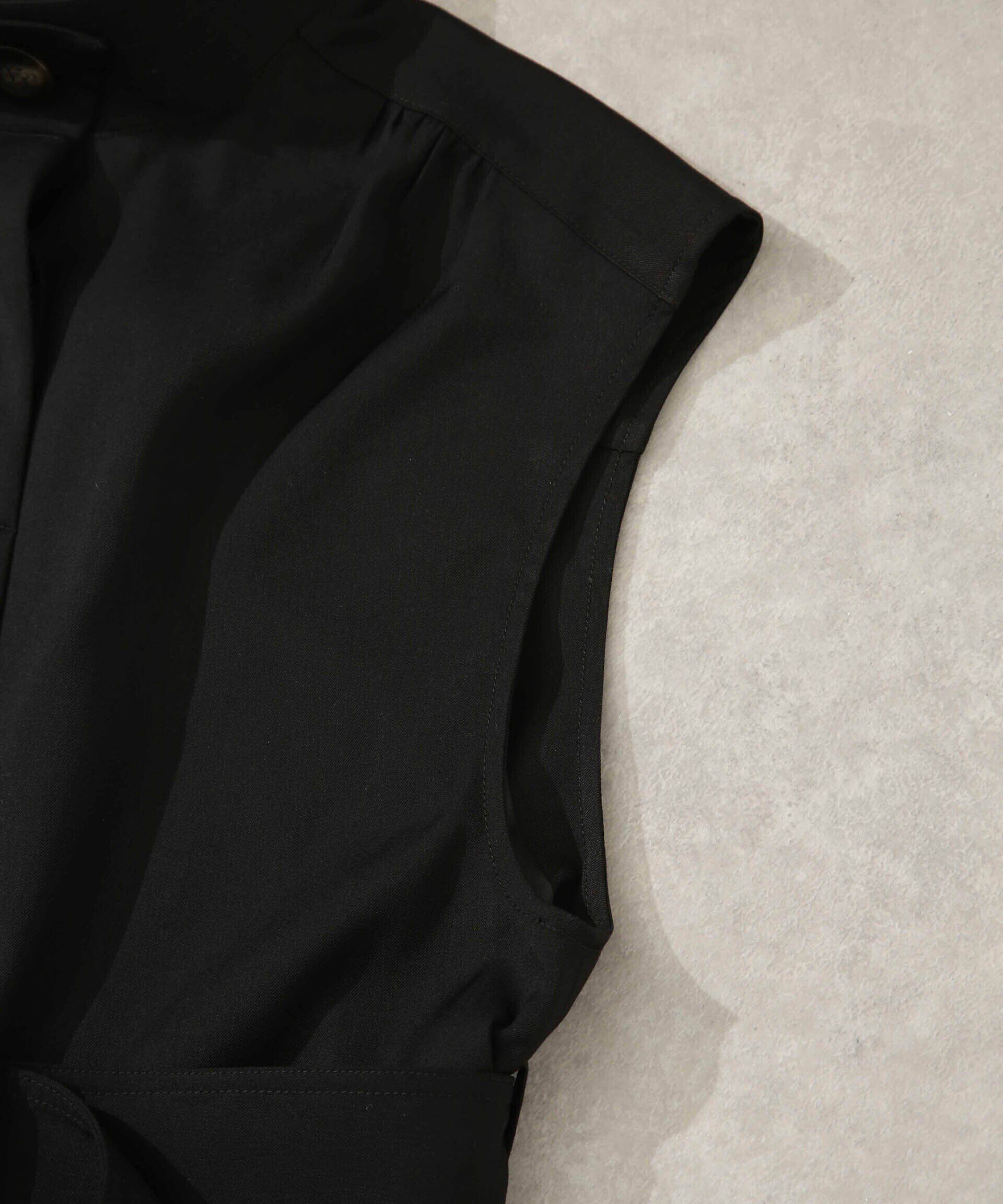 nano･universe「ベルト付きスタンドベスト」|ベスト・ジレ|