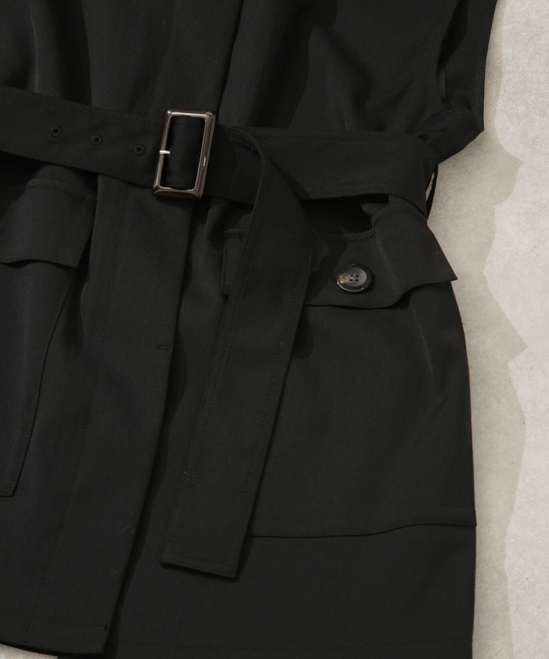 nano･universe「ベルト付きスタンドベスト」|ベスト・ジレ|