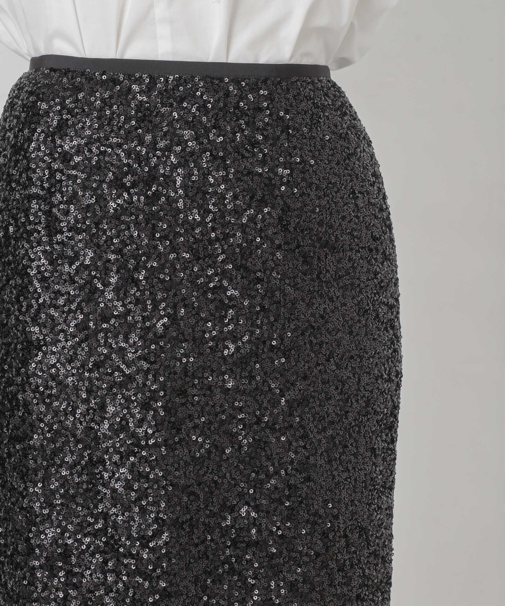 nano･universe「スパンコールIラインスカート」|スカート|