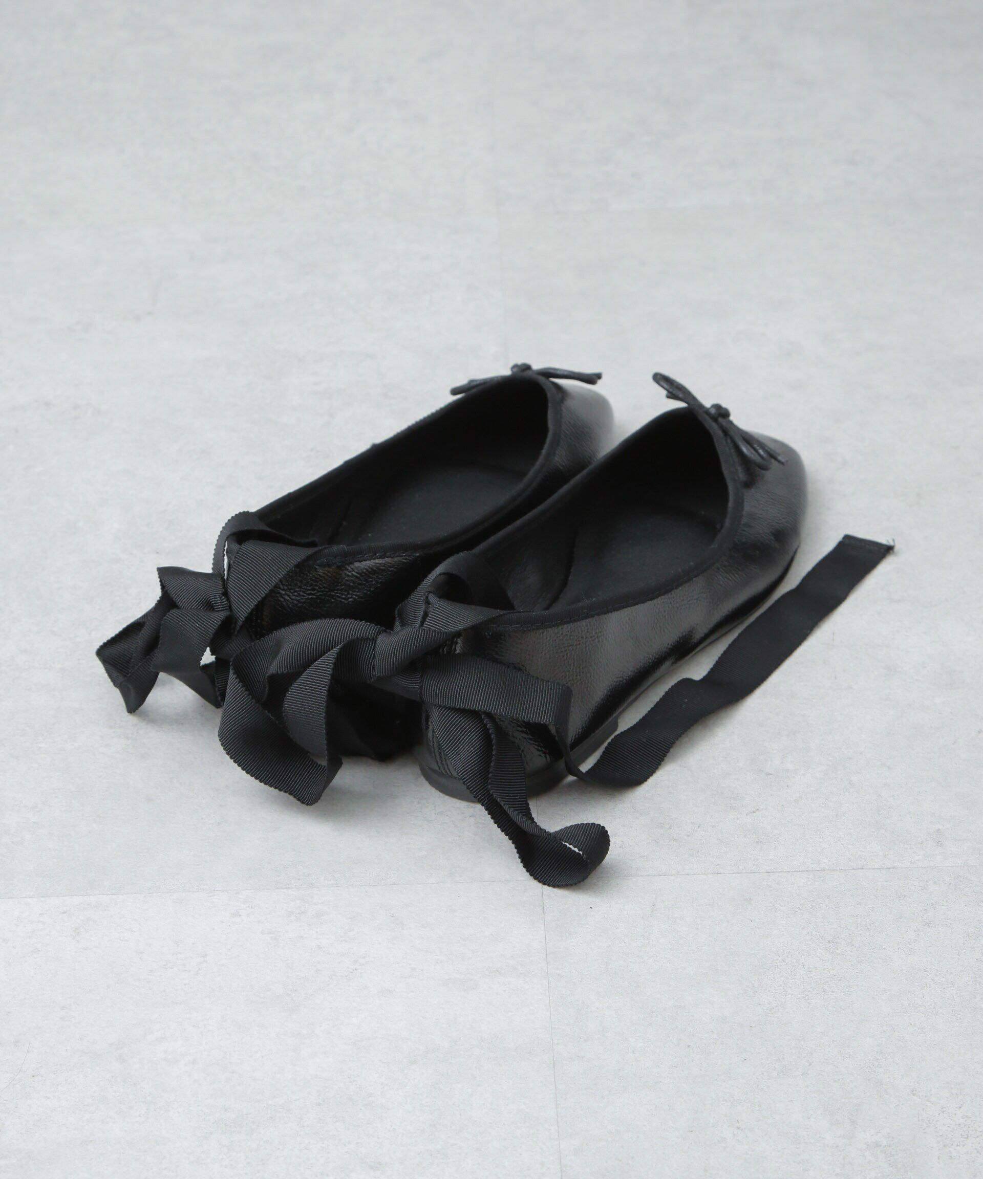 nano･universe「リボン付ラウンドトゥバレエシューズ」|ビジネス・ドレスシューズ|