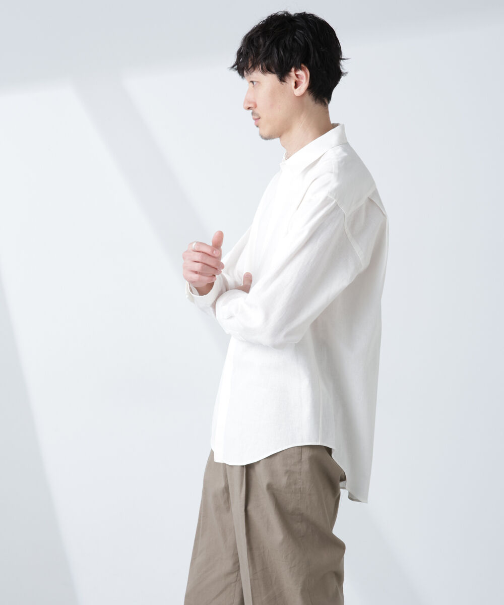 nano･universe「「BELGIUM LINEN FABRICS」リネンコットンレギュラーシャツ」|シャツ・ブラウス|