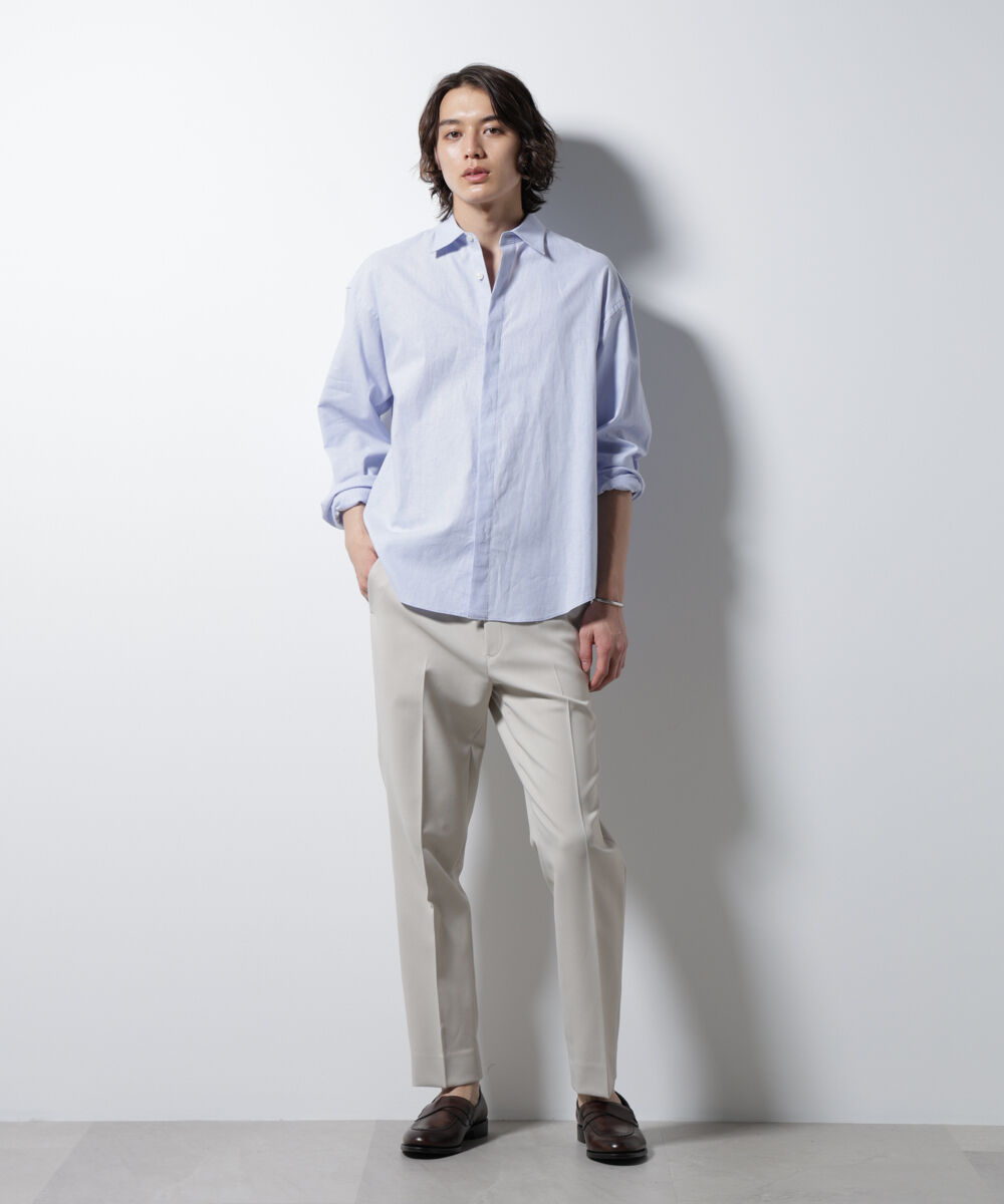 nano･universe「「BELGIUM LINEN FABRICS」リネンコットンレギュラーシャツ」|シャツ・ブラウス|