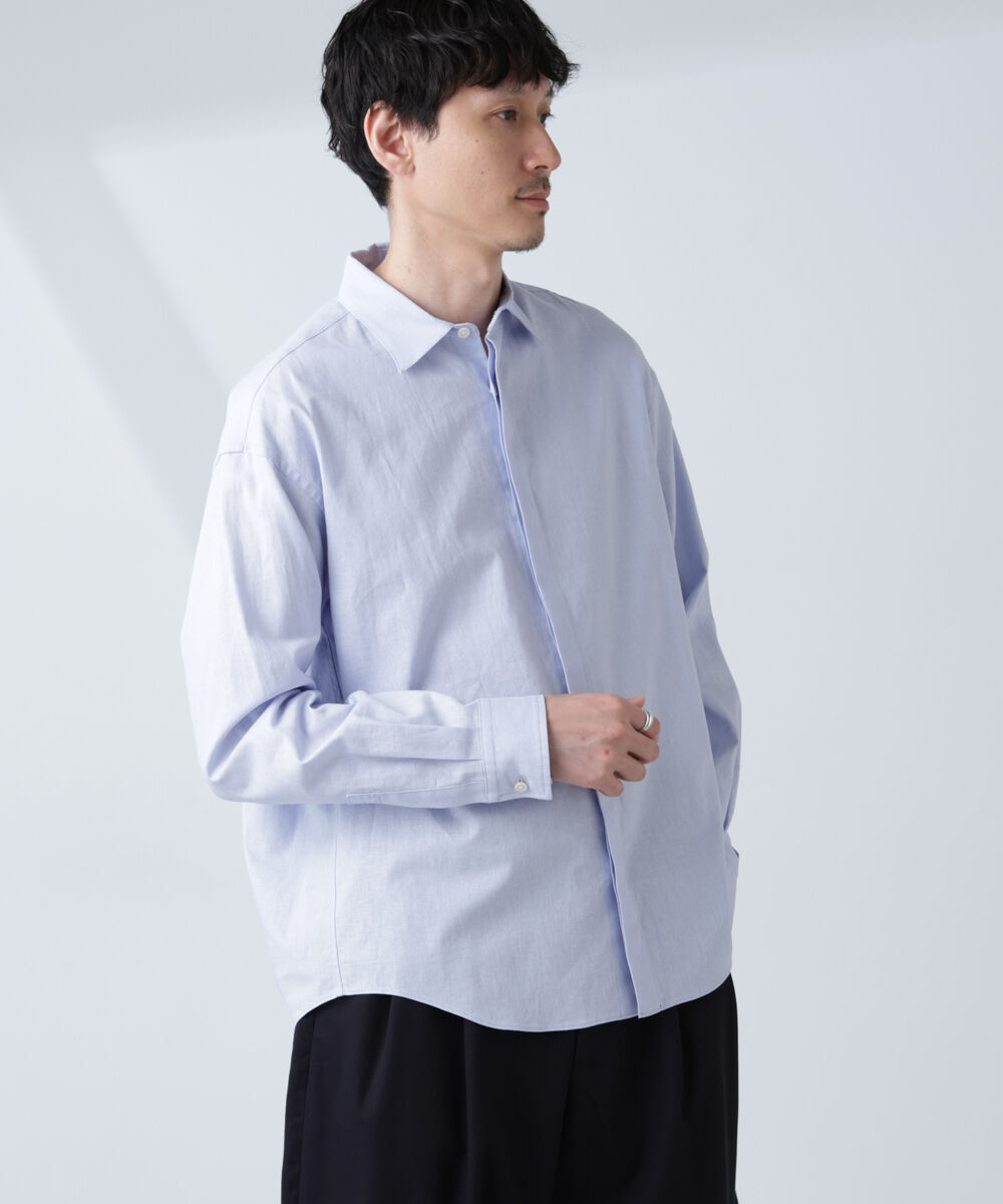 nano･universe「「BELGIUM LINEN FABRICS」リネンコットンレギュラーシャツ」|シャツ・ブラウス|
