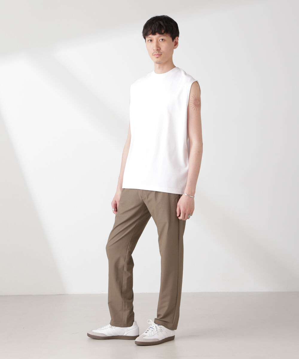 nano･universe「クールタッチ プレーティング天竺 ノースリーブ」|Tシャツ・カットソー|