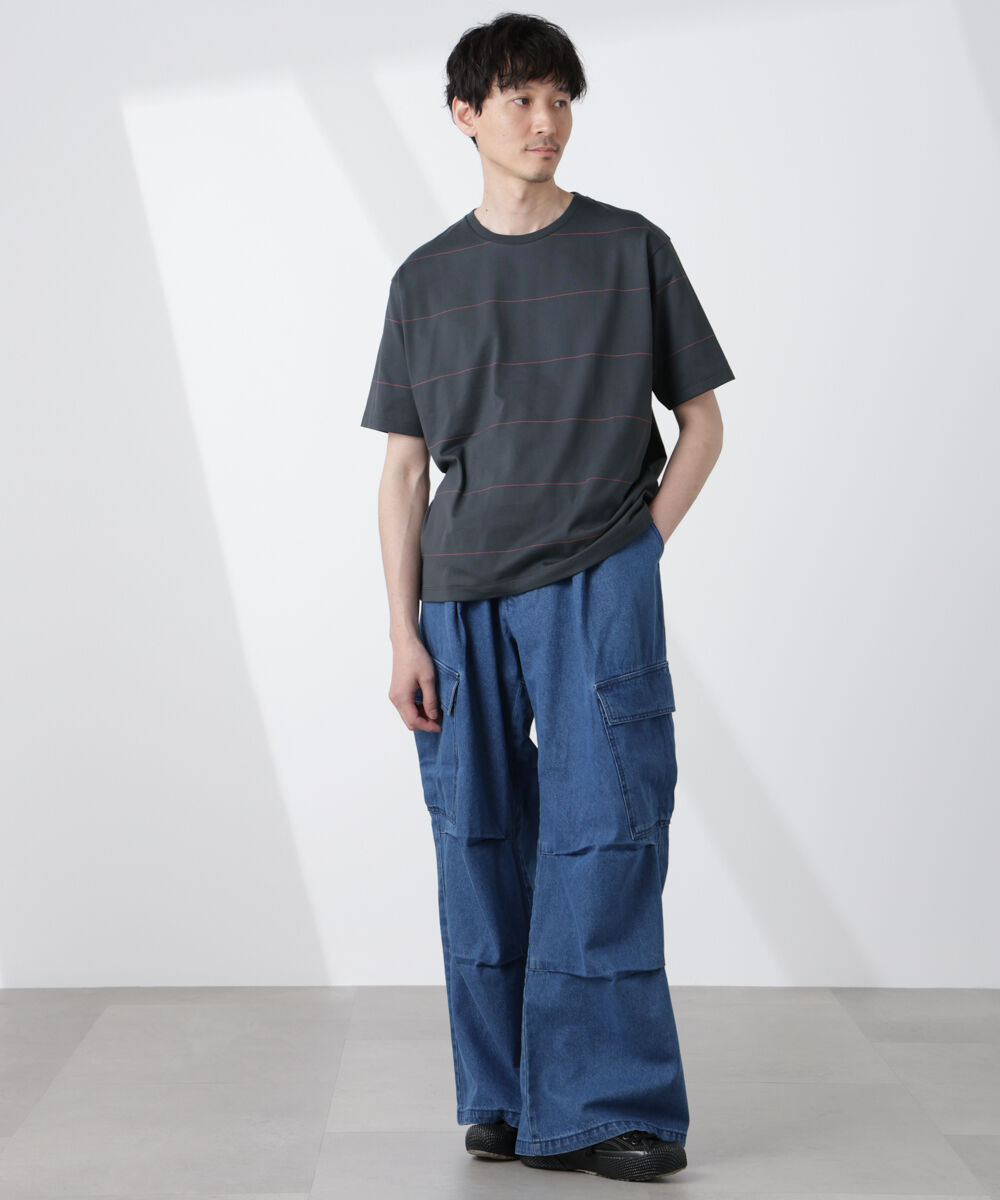 nano･universe「パネルボーダーTシャツ 半袖」|Tシャツ・カットソー|