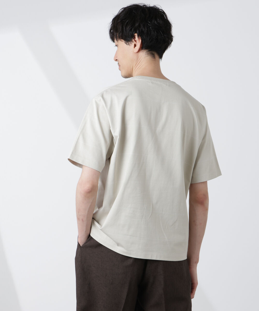 nano･universe「パネルボーダーTシャツ 半袖」|Tシャツ・カットソー|