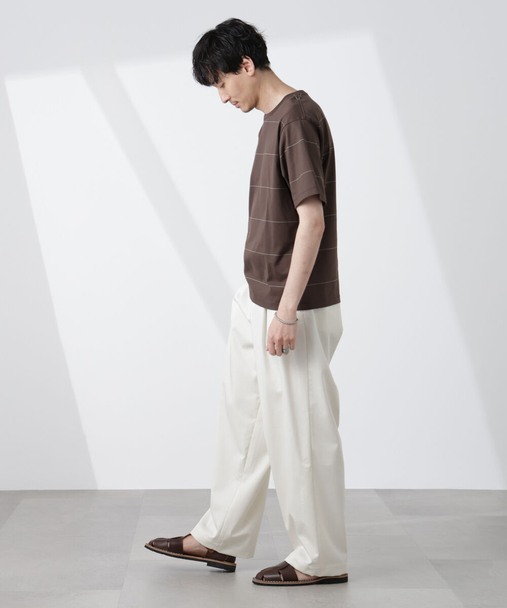 nano･universe「パネルボーダーTシャツ 半袖」|Tシャツ・カットソー|