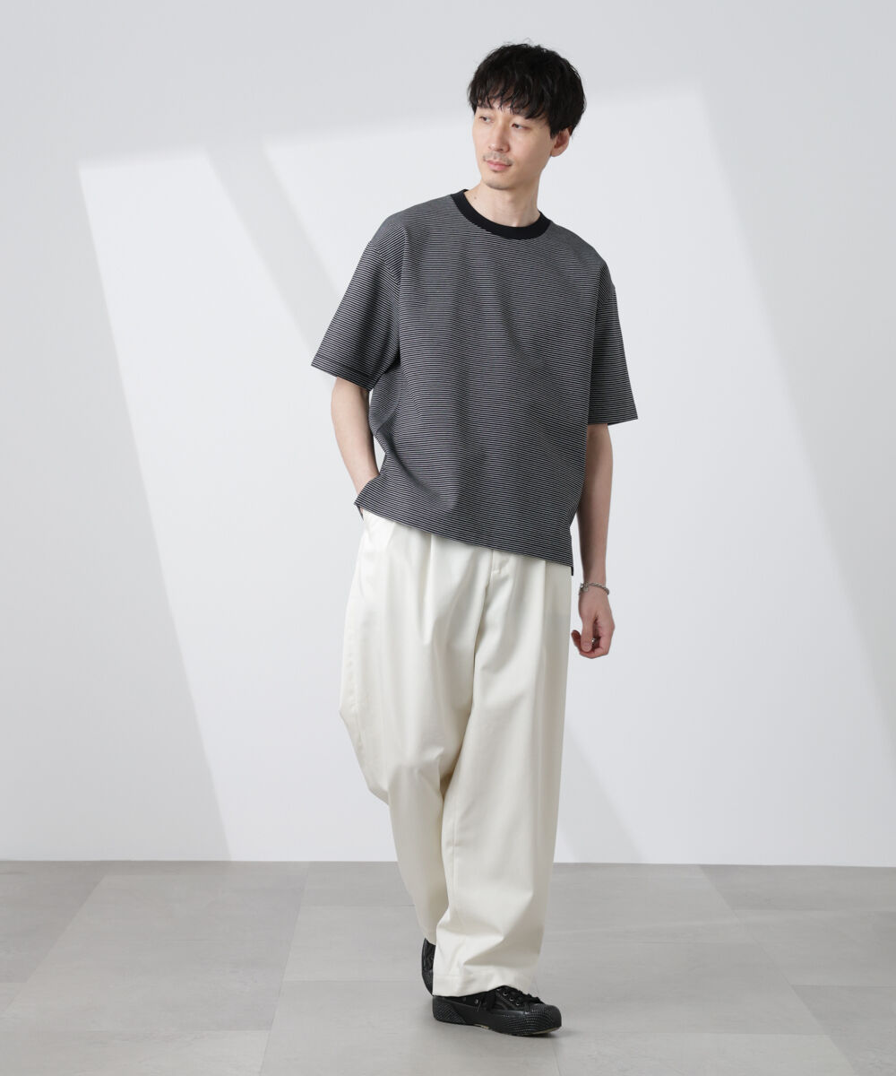 nano･universe「ワイドシルエットボーダーTシャツ」|Tシャツ・カットソー|