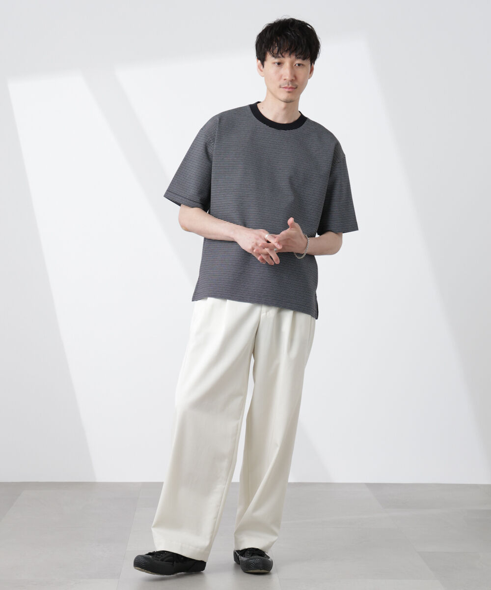 nano･universe「ワイドシルエットボーダーTシャツ」|Tシャツ・カットソー|