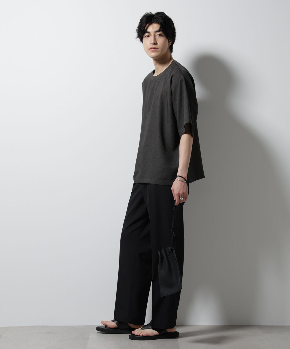 nano･universe「テックリネン布帛Tシャツ 半袖」|Tシャツ・カットソー|