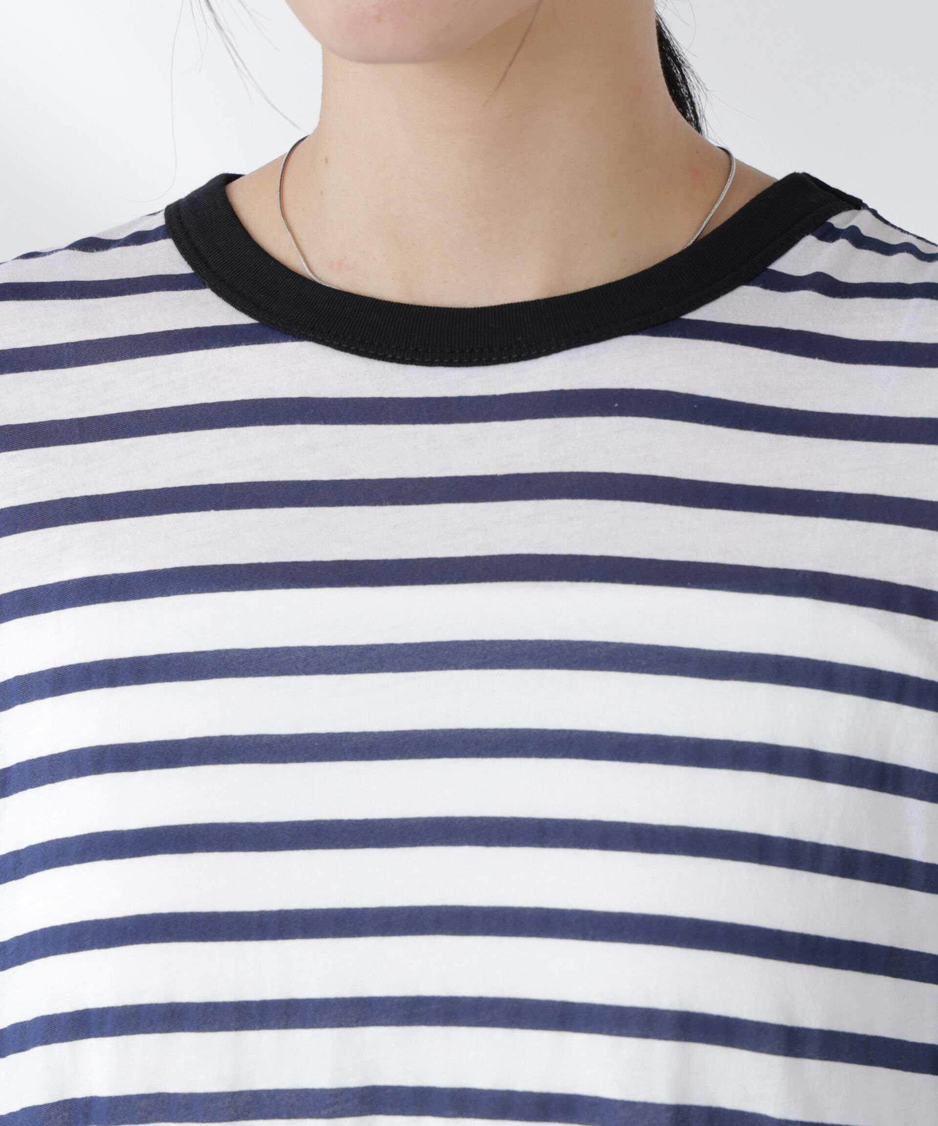 nano･universe「ボーダーシアーコットンTシャツ」|Tシャツ・カットソー|