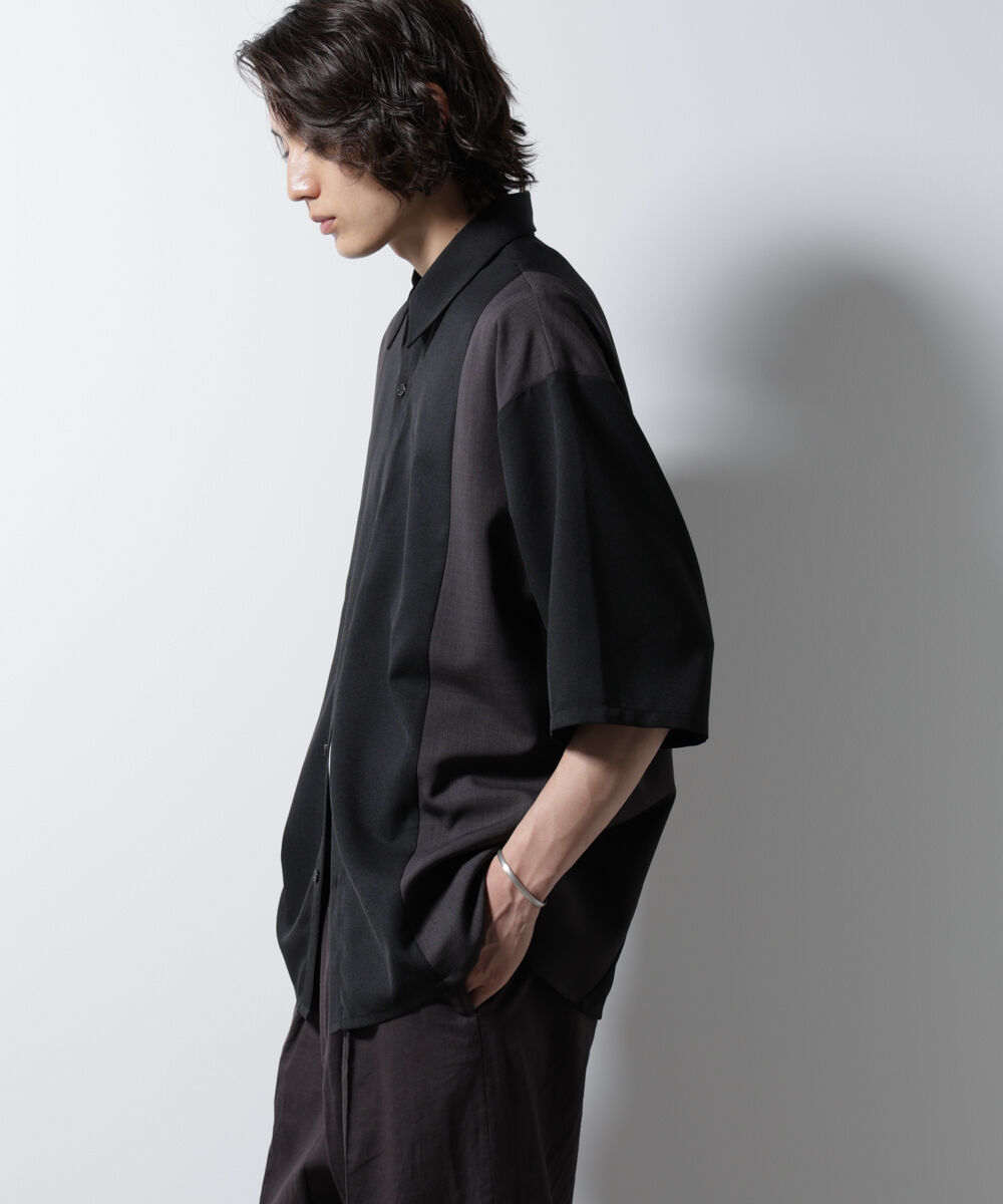 nano･universe「パネル切替バイカラーシャツ」|シャツ・ブラウス|