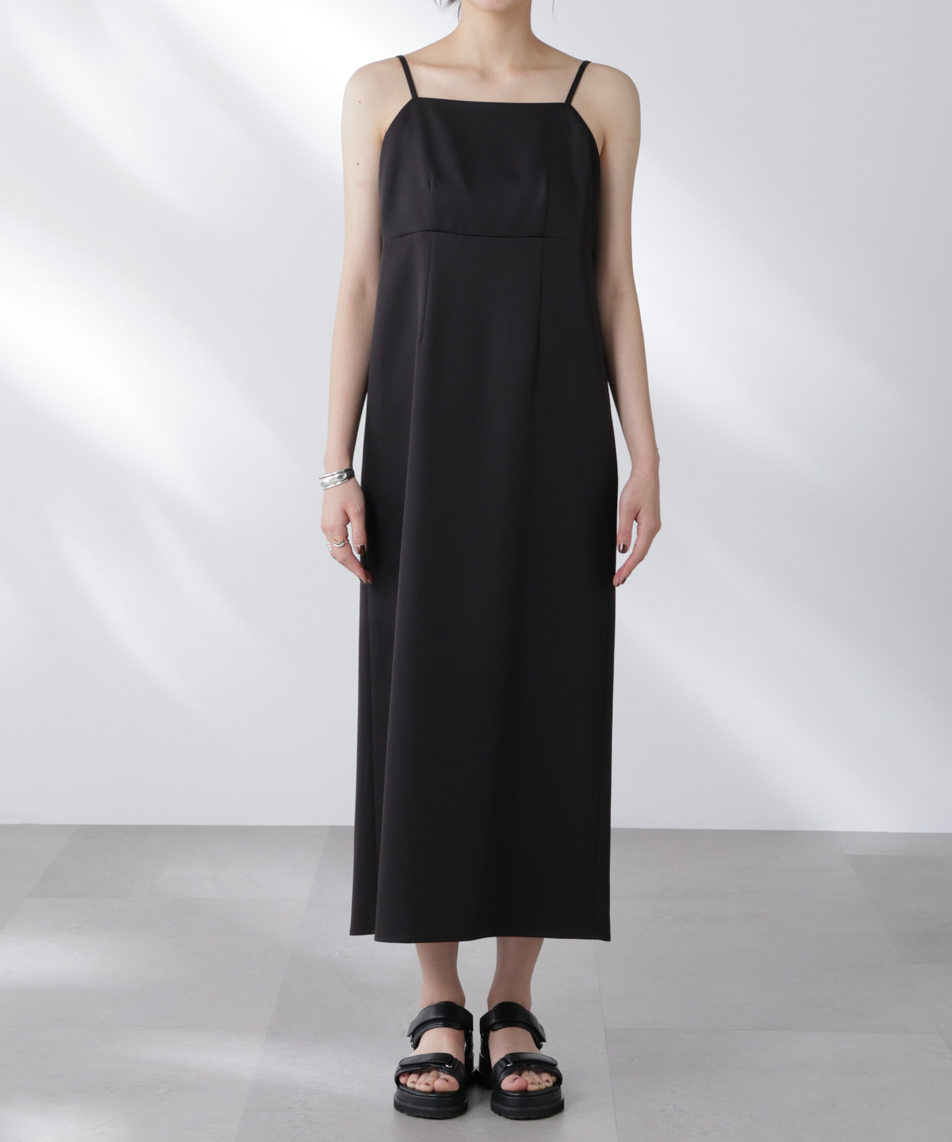 nano･universe「レースロングジレ&times;キャミワンピースセット」|ワンピース|