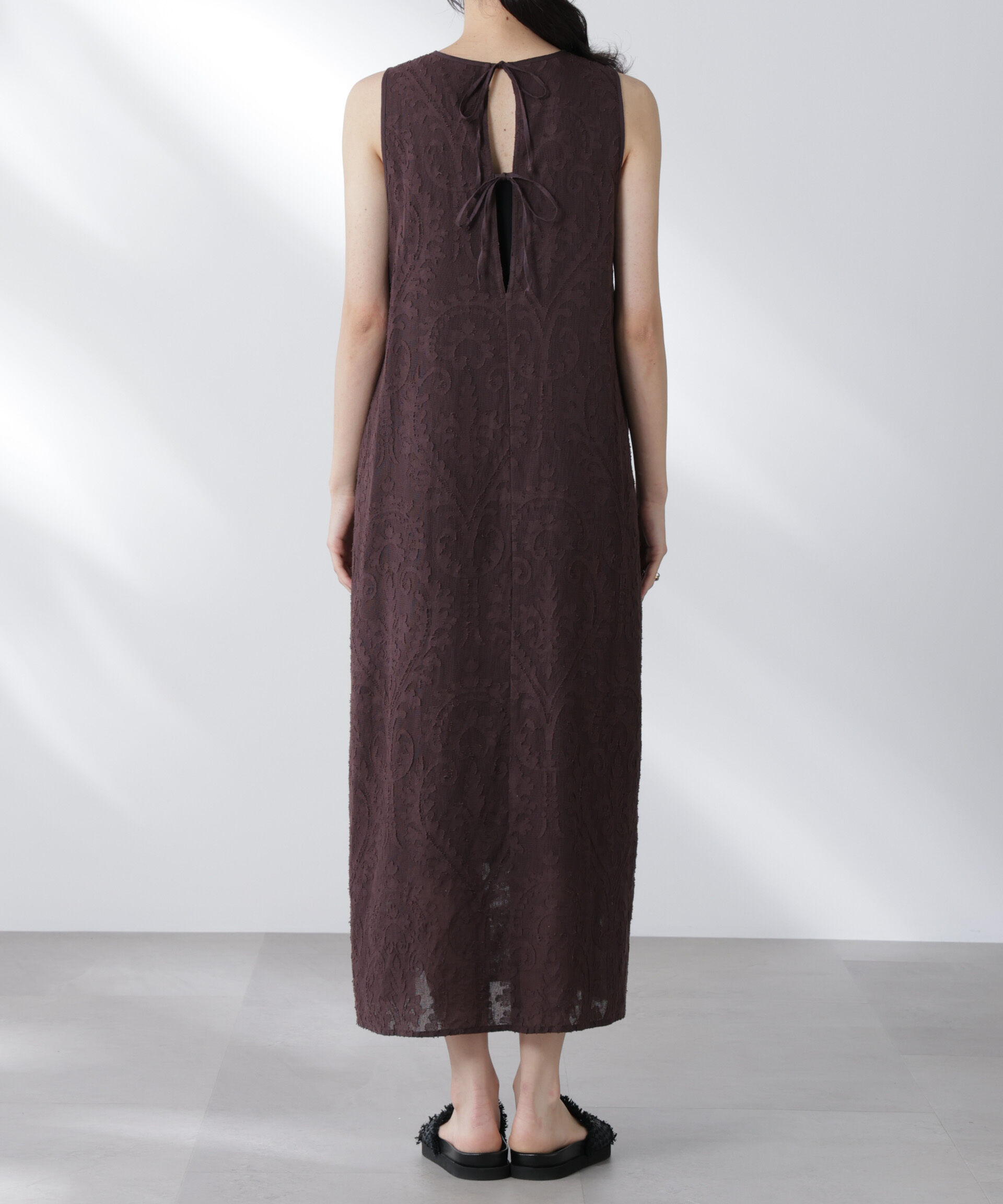 nano･universe「made in india カットワークジャカードワンピース(セットアップ可)」|ワンピース|