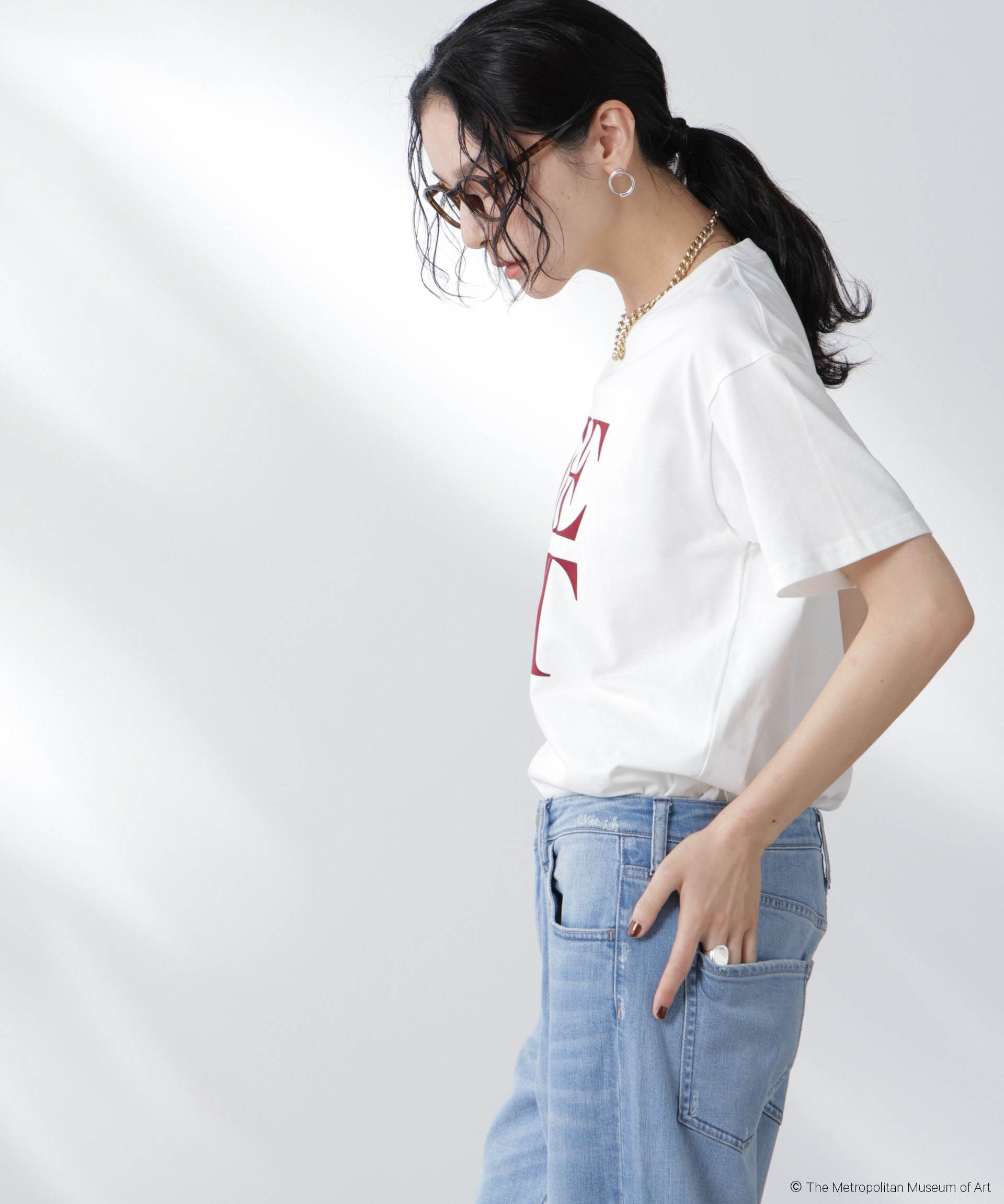 nano･universe「The Met 別注ロゴプリントTシャツ」|Tシャツ・カットソー|