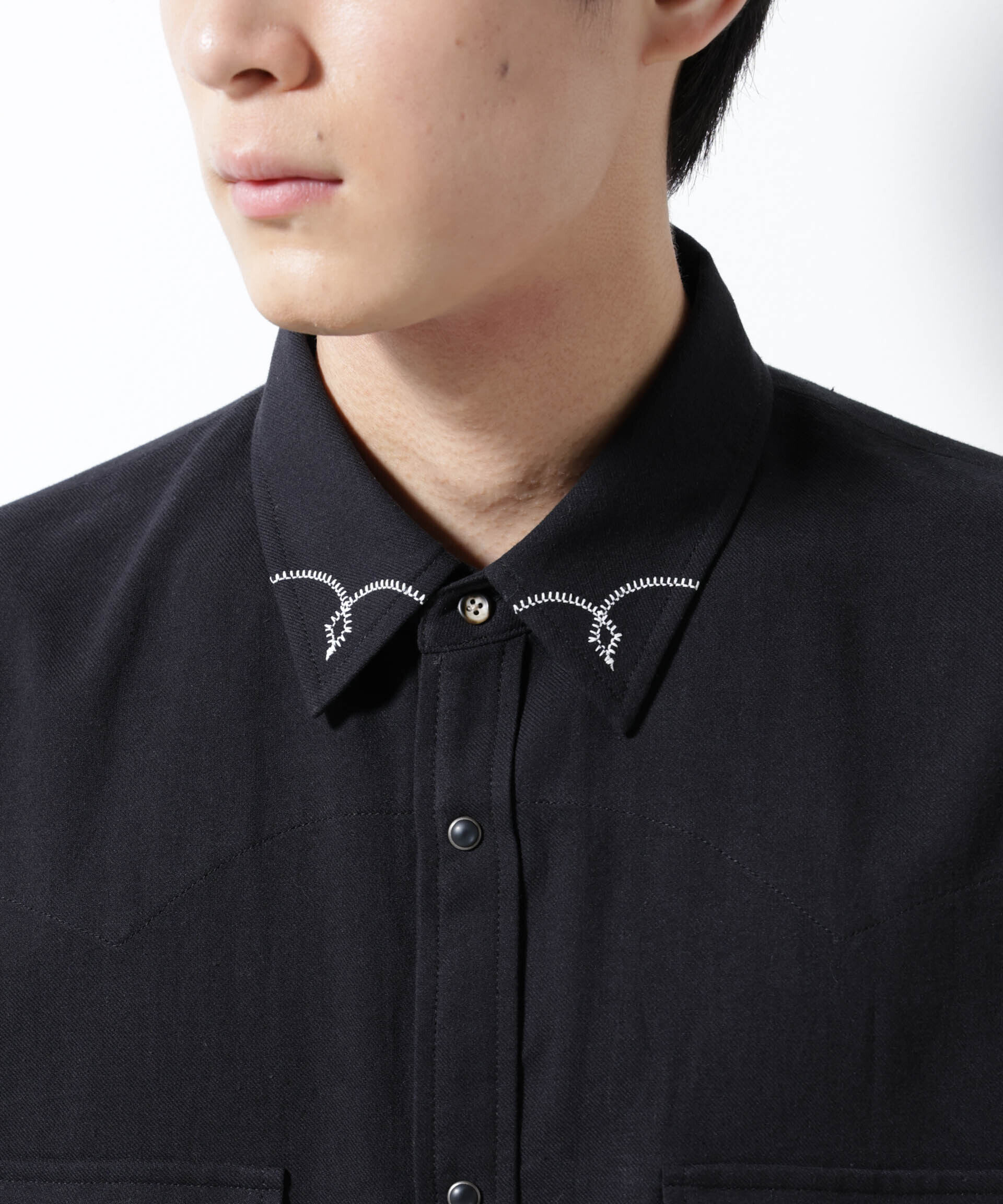 nano･universe「エンブロイダリー ウェスタンシャツ」|シャツ・ブラウス|