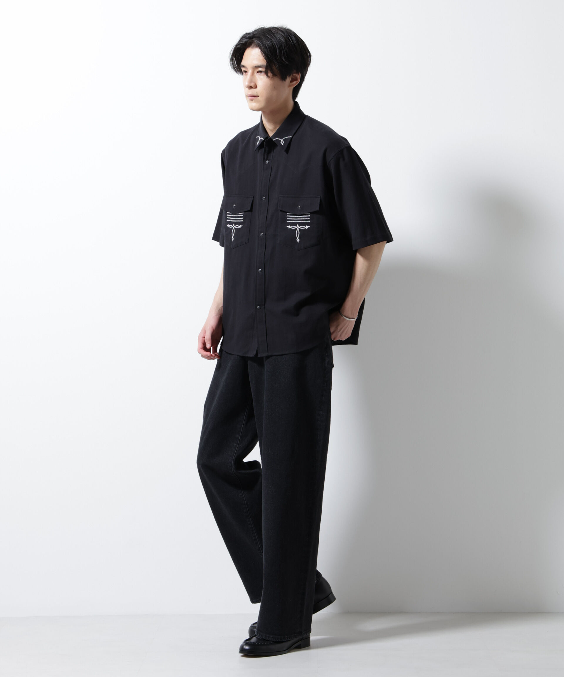 nano･universe「エンブロイダリー ウェスタンシャツ」|シャツ・ブラウス|