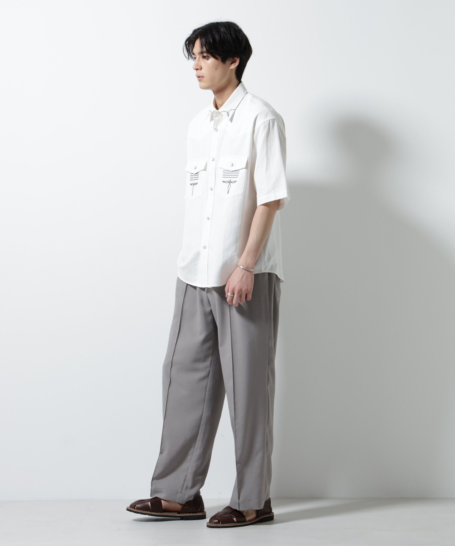 nano･universe「エンブロイダリー ウェスタンシャツ」|シャツ・ブラウス|