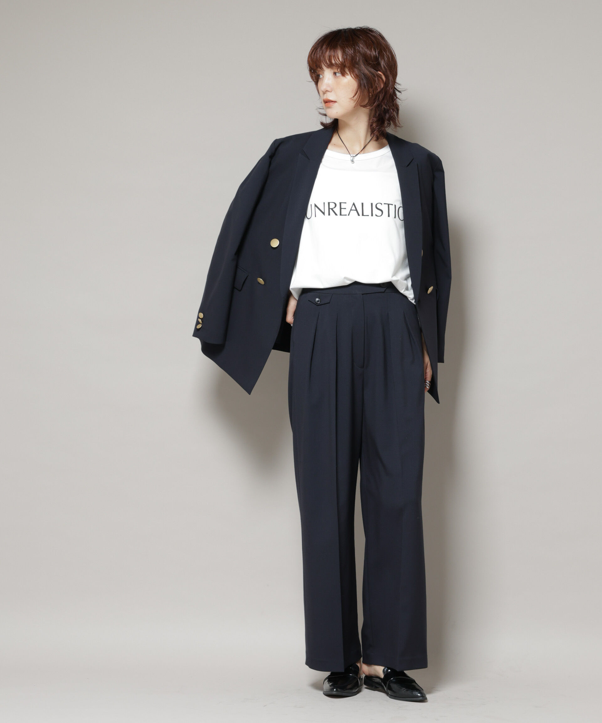 nano･universe「ドライウェザーストレッチダブルジャケット(セットアップ可)」|テーラードジャケット|