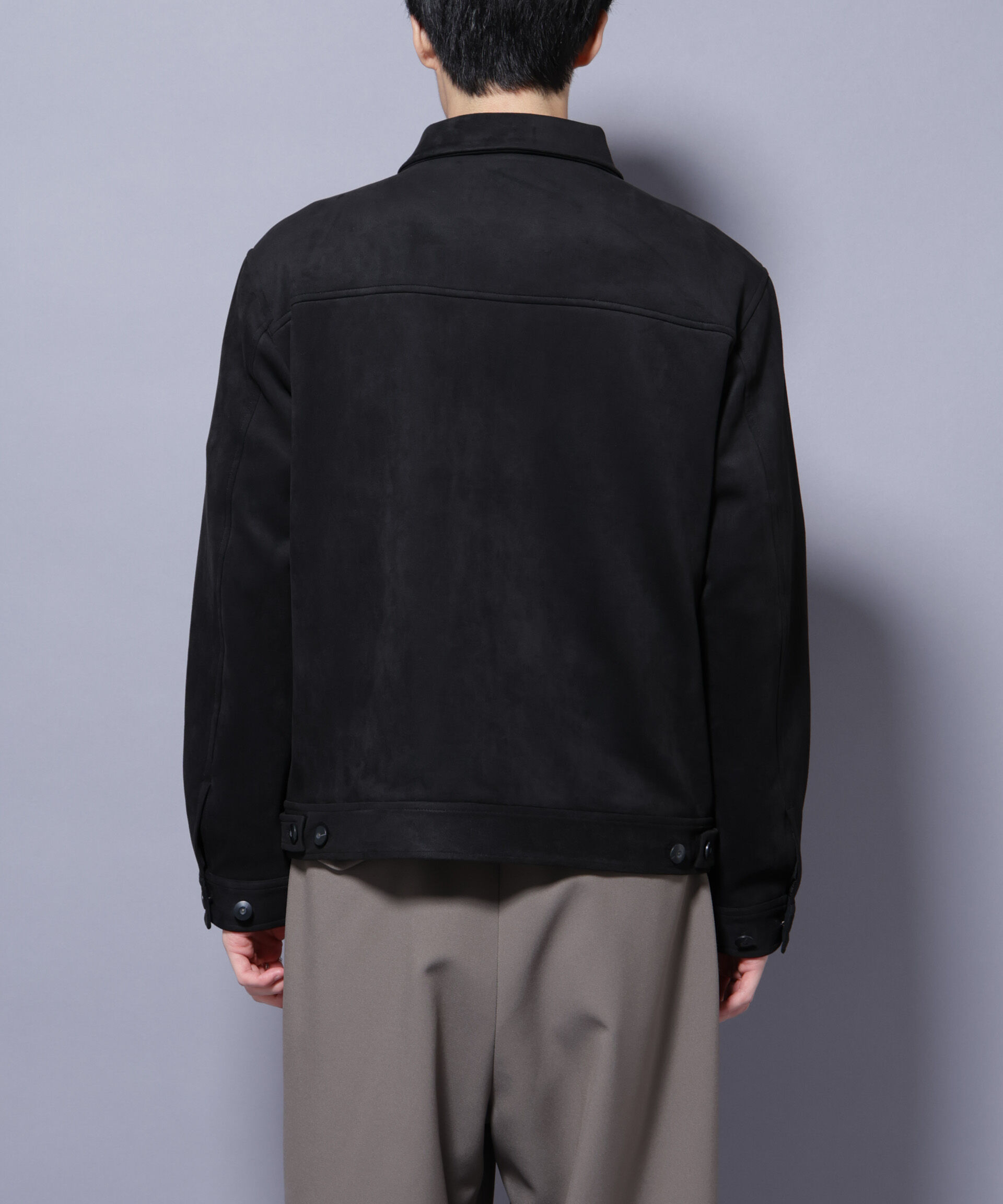 nano･universe「フェイクスエードブルゾン」|ブルゾン・スタジャン|
