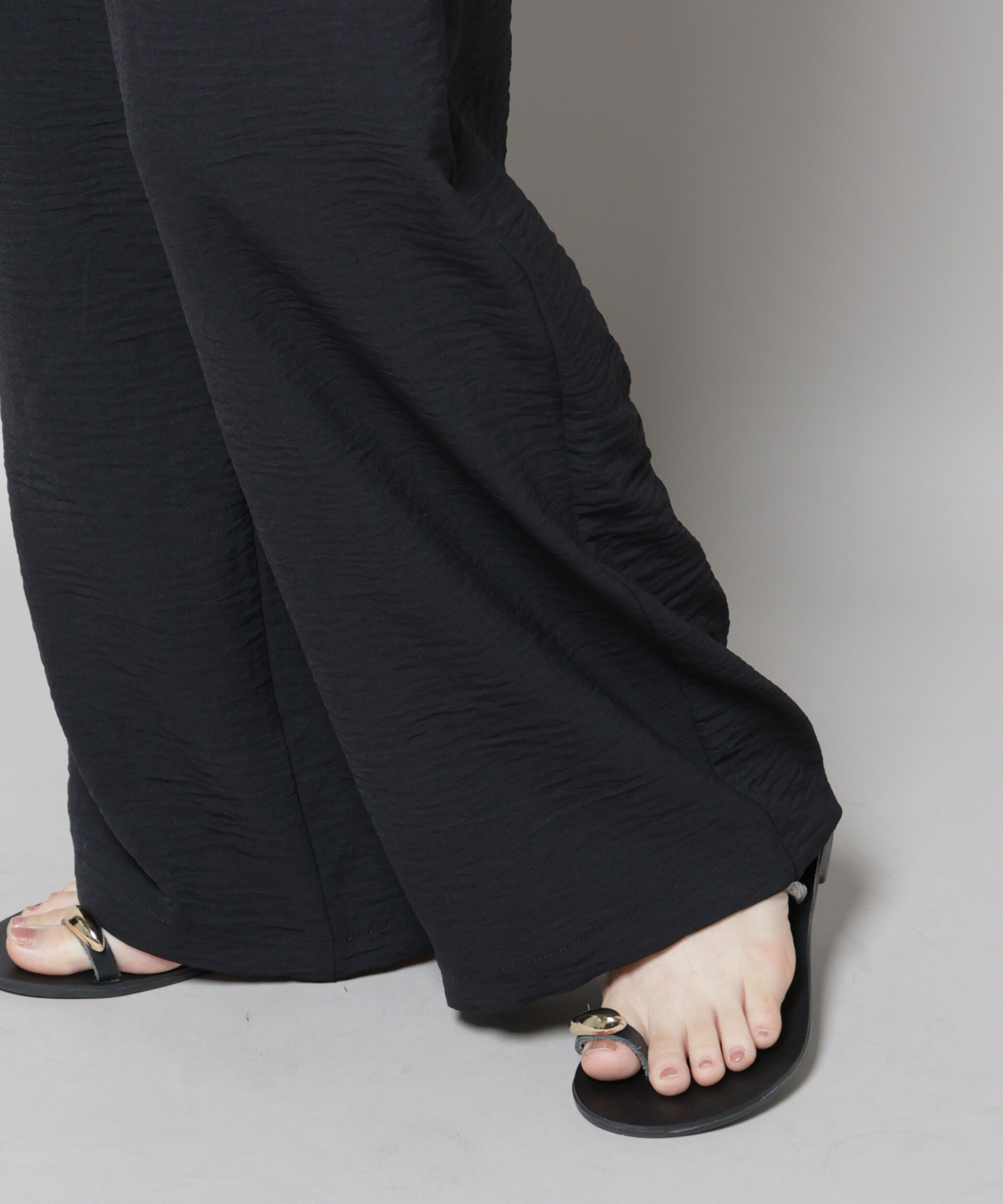 nano･universe「イージードロストワイドパンツ(セットアップ可)」|チノ|